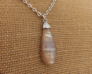 Light Purple Acrylic Drop Pendant Necklace