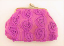 Load image into Gallery viewer, Light Purple Rose Vintage Style Coin Purse
