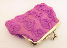 Load image into Gallery viewer, Light Purple Rose Vintage Style Coin Purse
