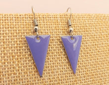 Load image into Gallery viewer, Light Purple Triangle Drop Earrings
