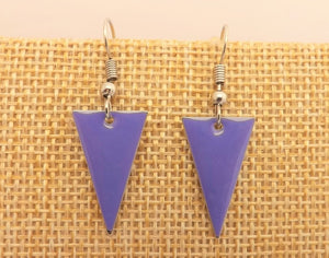 Light Purple Triangle Drop Earrings