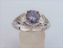 Load image into Gallery viewer, Light Purple &amp; Silver Tone Bling Ring (size 11)
