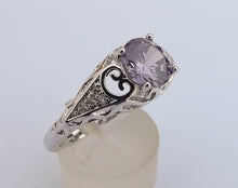 Load image into Gallery viewer, Light Purple &amp; Silver Tone Bling Ring (size 11)
