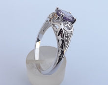 Load image into Gallery viewer, Light Purple &amp; Silver Tone Bling Ring (size 11)
