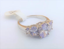 Load image into Gallery viewer, Light Purple &amp; Silver Tone Costume Ring (size 12)
