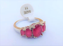Load image into Gallery viewer, Milky Pink &amp; Silver Tone Costume Ring (size 11)
