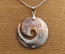 Load image into Gallery viewer, Mother of Pearl Koru Pendant Necklace
