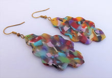Load image into Gallery viewer, Multi Coloured Acrylic Drop Earrings
