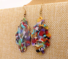 Load image into Gallery viewer, Multi Coloured Acrylic Drop Earrings
