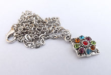 Load image into Gallery viewer, Multi Coloured &amp; Silver Tone Pendant Necklace
