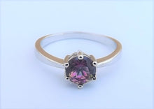Load image into Gallery viewer, Mystic Topaz &amp; Silver Tone Costume Ring (size 9)
