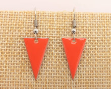 Load image into Gallery viewer, Orange Enamel Style Drop Earrings
