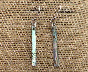 Paua Drop Earrings on Sterling Silver Hooks