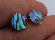 Load image into Gallery viewer, Paua &amp; Sterling Silver Stud Earrings
