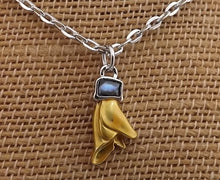 Load image into Gallery viewer, Paua &amp; Yellow Kowhai Flower Pendant Necklace
