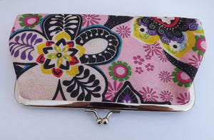 Wide Floral Vintage Style Coin Purse