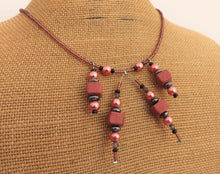 Load image into Gallery viewer, Pink &amp; Hematite Handmade Bead Necklace
