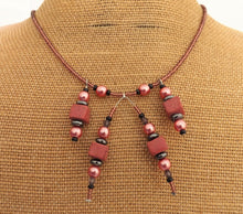 Load image into Gallery viewer, Pink &amp; Hematite Handmade Bead Necklace
