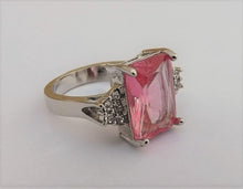 Load image into Gallery viewer, Pink &amp; Silver Tone Bling Costume Ring (size 8)
