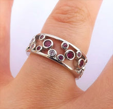 Load image into Gallery viewer, Pink &amp; Silver Tone Costume Ring (size 8 or 10)
