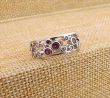 Load image into Gallery viewer, Pink &amp; Silver Tone Costume Ring (size 8 or 10)
