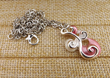 Load image into Gallery viewer, Pink &amp; Silver Tone Pendant Necklace
