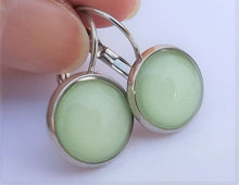 Load image into Gallery viewer, Plain Light Green - Dome Earrings
