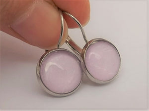 Plain Light Purple - Dome Earrings