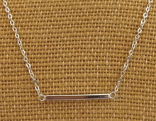 Load image into Gallery viewer, Plain Silver Tone Bar Necklace
