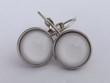 Load image into Gallery viewer, Plain White - Dome Earrings
