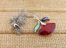 Load image into Gallery viewer, Pohutukawa Flower, Silver Tone Pendant Necklace
