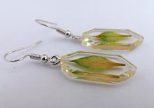 Load image into Gallery viewer, Pressed Leaf in Clear Acrylic Earrings
