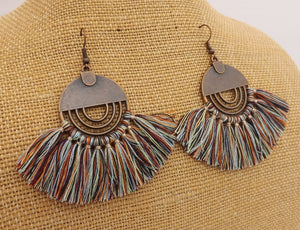 Tassel Copper Tone Boho Earrings