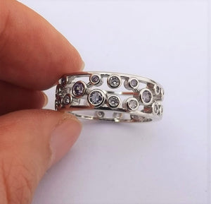 Purple & Silver Tone Ring (Size 10)
