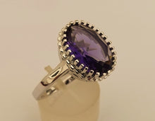 Load image into Gallery viewer, Purple &amp; Silver Tone Ring (size 10)
