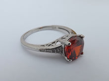 Load image into Gallery viewer, Red &amp; Silver Tone Costume Ring (size 11)
