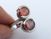Load image into Gallery viewer, Red &amp; Silver Tone Costume Ring (size 7)
