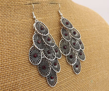 Load image into Gallery viewer, Grey &amp; Silver Tone  Drop Earrings
