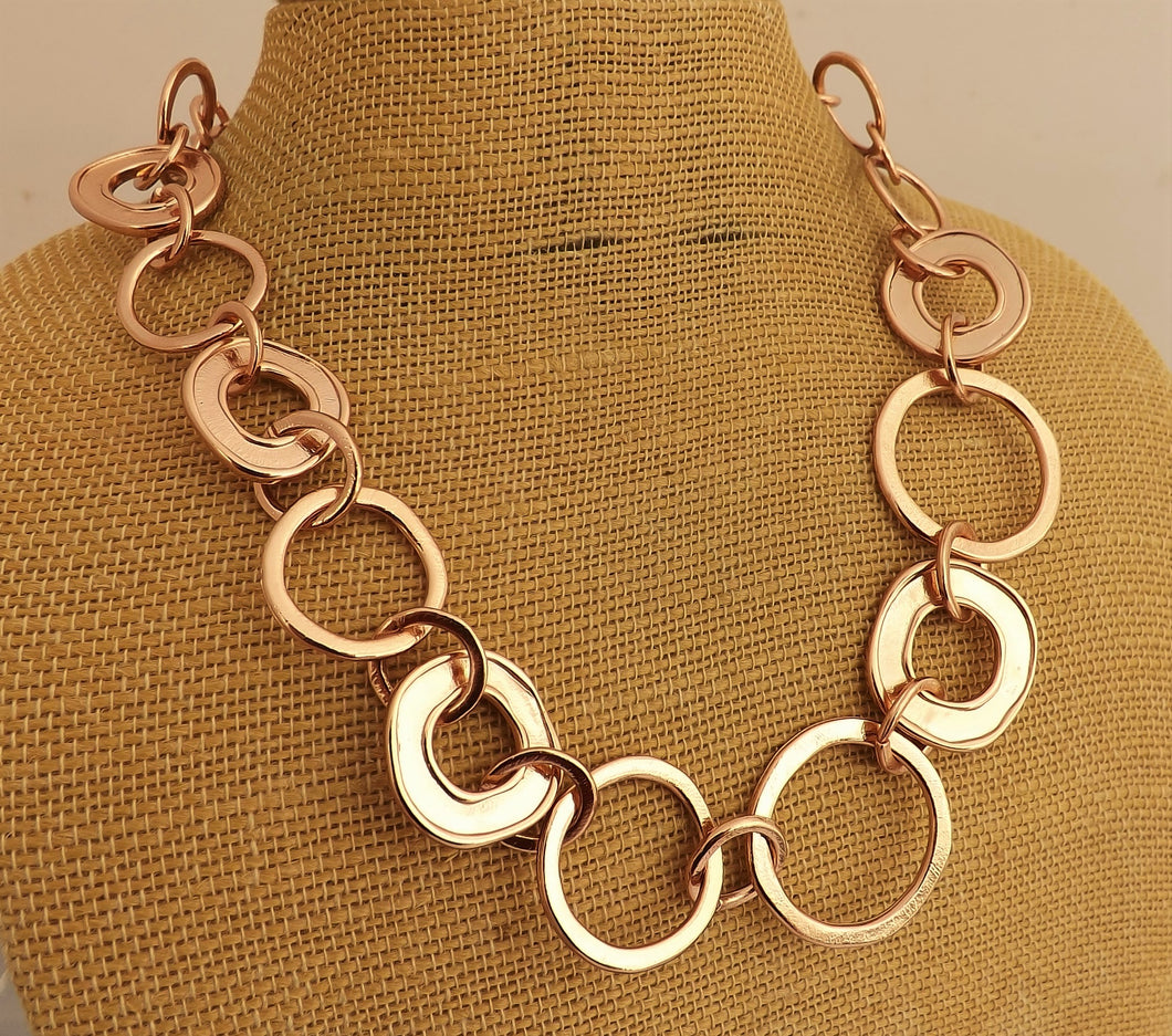 Rose Gold Tone Chunky Chain Necklace