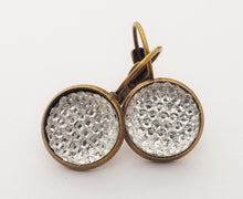 Load image into Gallery viewer, Silver Bling Earrings on Lever Back Hooks
