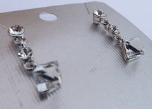 Load image into Gallery viewer, 3D Cube Drop Earrings, Stud Setting (3 colour options)
