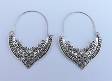 Load image into Gallery viewer, Hoop Style Drop Earrings with Diamantes (Gold or Silver Tone)
