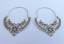 Load image into Gallery viewer, Hoop Style Drop Earrings with Diamantes (Gold or Silver Tone)
