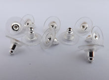 Load image into Gallery viewer, 5 Pairs Silver Tone &amp; Plastic Earring Backs
