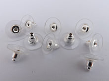 Load image into Gallery viewer, 5 Pairs Silver Tone &amp; Plastic Earring Backs
