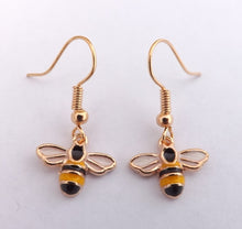 Load image into Gallery viewer, Small Bee Rose Gold Earrings
