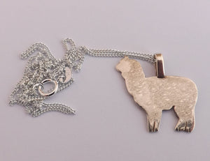 Sterling Silver Alpaca Pendant Necklace