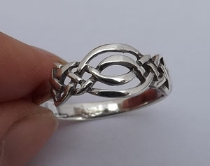Sterling Silver Celtic Style Ring (size 12)