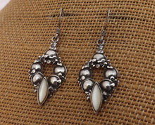 Load image into Gallery viewer, Sterling Silver &amp; White Mother of Pearl Drop Earrings
