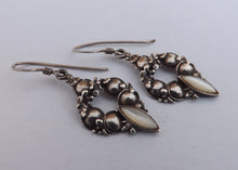 Load image into Gallery viewer, Sterling Silver &amp; White Mother of Pearl Drop Earrings
